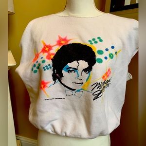 Michael Jackson 1984 Pepsi Victory Tour Muscle Sweatshirt Sleeveless SM Mackler